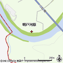 青森県八戸市櫛引明戸河原周辺の地図