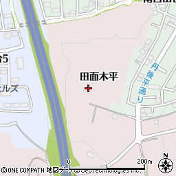 青森県八戸市田面木田面木平周辺の地図