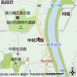 青森県八戸市是川中居河原周辺の地図