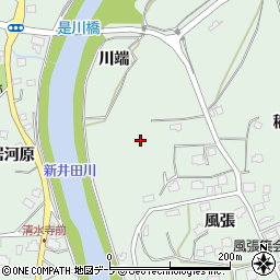 青森県八戸市是川風張周辺の地図
