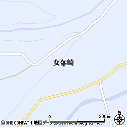 青森県三戸郡新郷村戸来女ケ崎周辺の地図