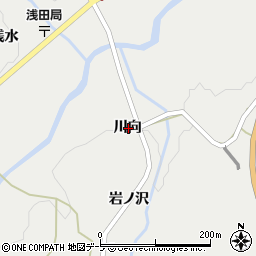 青森県三戸郡五戸町浅水川向周辺の地図