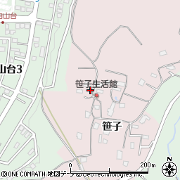 青森県八戸市根城笹子周辺の地図