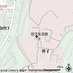 青森県八戸市根城（笹子）周辺の地図