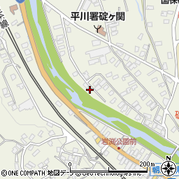 青森県平川市碇ヶ関湯向川添17周辺の地図