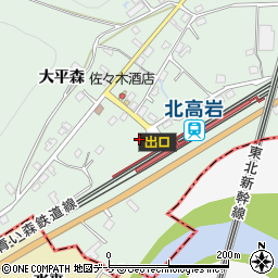 青森県八戸市上野（高岩）周辺の地図