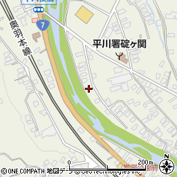 青森県平川市碇ヶ関湯向川添21周辺の地図