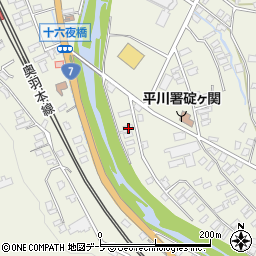 青森県平川市碇ヶ関湯向川添51-16周辺の地図