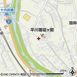 青森県平川市碇ヶ関湯向川添26周辺の地図