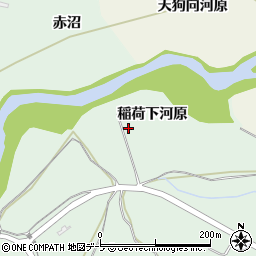 青森県八戸市是川稲荷下河原周辺の地図