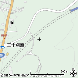 青森県八戸市是川三十刈頭周辺の地図