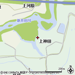 青森県八戸市是川上神田周辺の地図