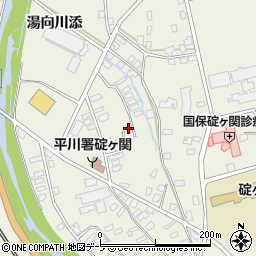 青森県平川市碇ヶ関湯向川添39周辺の地図