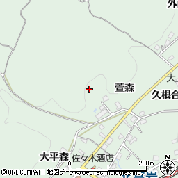 青森県八戸市上野萱森周辺の地図