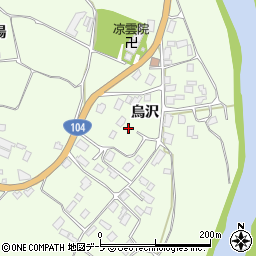 青森県八戸市櫛引烏沢周辺の地図