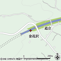 青森県八戸市是川金花沢周辺の地図