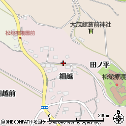 青森県八戸市松館細越周辺の地図