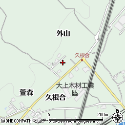 青森県八戸市上野外山周辺の地図