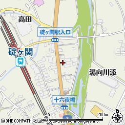 青森県平川市碇ヶ関山神堂周辺の地図