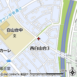 青森県八戸市西白山台3丁目周辺の地図
