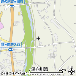 青森県平川市碇ヶ関湯向川添76周辺の地図