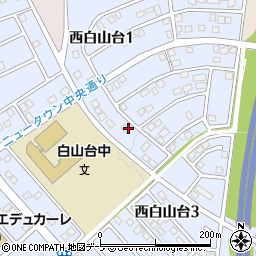 青森県八戸市西白山台3丁目8周辺の地図