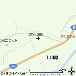 倉石温泉周辺の地図