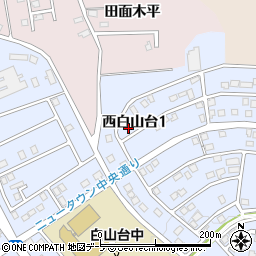 青森県八戸市西白山台1丁目周辺の地図