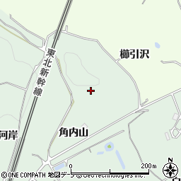 青森県八戸市上野（角内山）周辺の地図