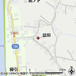 青森県八戸市八幡盆田周辺の地図