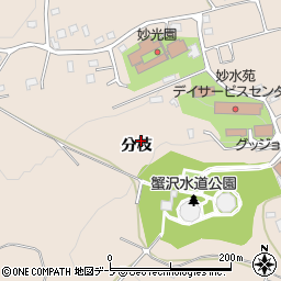 青森県八戸市妙分枝周辺の地図