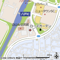 東奥はちのへホール周辺の地図