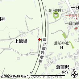 青森県八戸市櫛引上館場周辺の地図