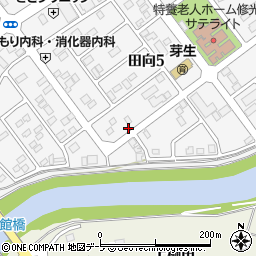 青森県八戸市田向土岡河原周辺の地図