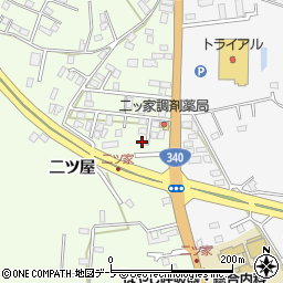 青森県八戸市沢里二ツ屋1-87周辺の地図