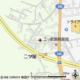 青森県八戸市沢里二ツ屋1-64周辺の地図