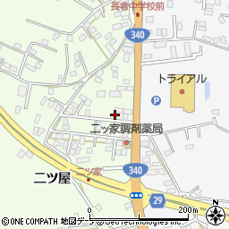 青森県八戸市沢里二ツ屋1-25周辺の地図