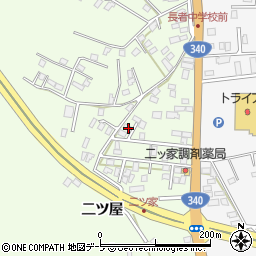 青森県八戸市沢里二ツ屋1-36周辺の地図