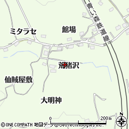 青森県八戸市櫛引荒猪沢周辺の地図