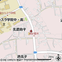 青森県八戸市田面木美濃助平周辺の地図
