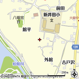 青森県八戸市新井田館平23周辺の地図
