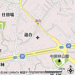 青森県八戸市中居林道合周辺の地図