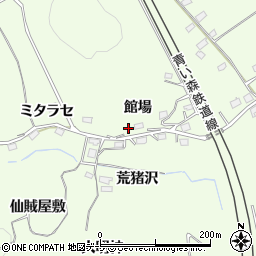 青森県八戸市櫛引館場17周辺の地図
