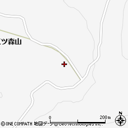 青森県平川市碇ヶ関古懸三ツ森山周辺の地図