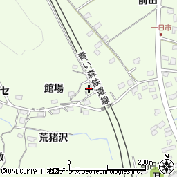 青森県八戸市櫛引館場14周辺の地図