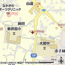 青森県八戸市新井田市子林16周辺の地図
