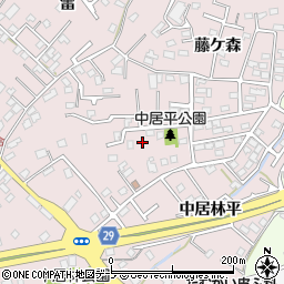 青森県八戸市中居林蓋名池周辺の地図