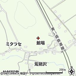 青森県八戸市櫛引館場周辺の地図