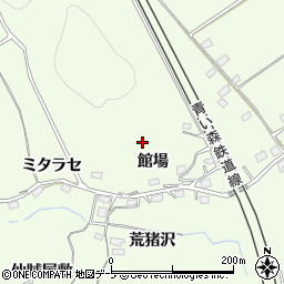 青森県八戸市櫛引（館場）周辺の地図