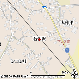 青森県八戸市鮫町石仏沢周辺の地図